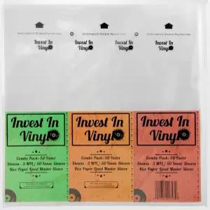 LP 슬리브 콤보 팩 100개 - 12인치 비닐 레코드를 위한 50개의 외부 및 내부 컬렉션 보호 투자하기