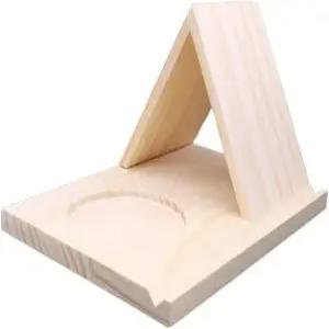 음료 홀더가 있는 DIY 나무 책꽂이 스탠드 책상용 독서용 책 진열대 커피 애호가를 위한 침대 옆 선물 -