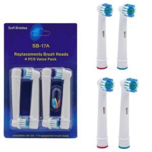 (4PCS/8PCS/16PCS/20PCS)SB-17A Soft Dupont Bristle 정밀 청소 칫솔 헤드 구강 B와 호환 가능
