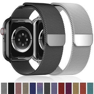 Apple Watch 밴드 울트라 2 용 밀라노 스트랩 49mm 44mm 40mm 45mm 41mm 38mm 팔찌 F 또는 iWatch 시리즈 9 3 6 5 SE