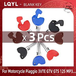 3개의 빈 키, 피아지오 3VTE 125 250 300 GTV 베스파 LXV150 GTV250 GTS GTS300 795용 오토바이 교체용 미
