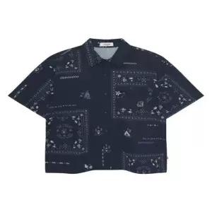 노르디스크 OMM26408N4 남 여성셔츠 시어서커 반팔 셔츠 M Navy 6321926