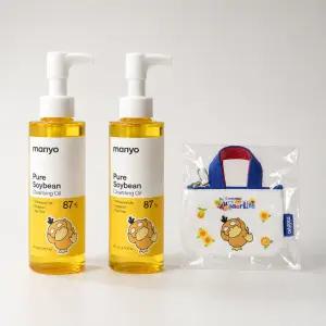 마녀공장 퓨어 소이빈 클렌징오일 200ml x 2개 + 포켓몬 미니백 키링