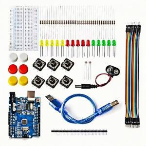 UNO R3 미니 소형 브레드보드용 스타터 키트 Arduino호환 Diy Kit School Education Lab용 LED 점퍼 와이어