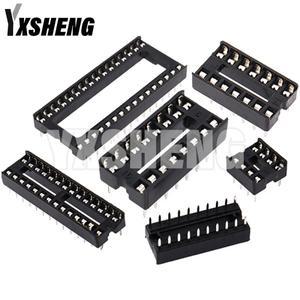 10개 IC-소켓 2.54mm 접점 8 14 16 18 20 24 28 40핀 DIP-소켓칩베이스 DIP6 DIP14 DIP20