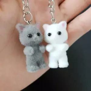 [하프클럽/]고양이 커플 사랑스러운 반려동물 열쇠고리 액세서리