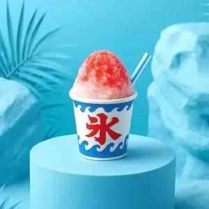 [하프클럽/]여름용 아이스컵 빙수 모양 열쇠고리 가방장식