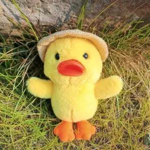 [하프클럽/]밀짚 챙모자 오리 열쇠고리 가방 액세서리 꾸미기 용품