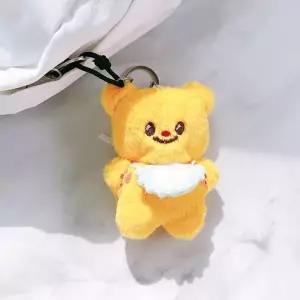 [하프클럽/]아기 턱받이 곰인형 열쇠고리 캐릭터 귀여운 인형 액세서리