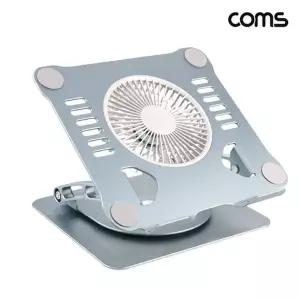 고품질 TBZ Coms 냉각팬 쿨러 노트북 거치대 LED 풍속조절 회전 스탠...