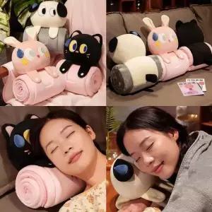 뻘뻘애니멀담요 동물 무릎 극세사 블랭킷 사무실 캠핑 담요