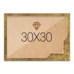 보석십자수액자 30x30 고급형 슬림 엣지 앤틱골드 보석십자수액자