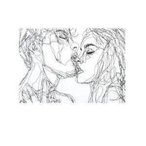 벽장식 벽장식 카페 거실 가림막 포스터 그림 패브릭 커플 S