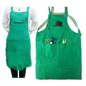 앞치마 가죽 그린 포켓 지퍼 인조가죽 작업용
