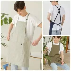 미용앞치마 4색 1개 생활방수 가벼운 앞치마 카페 바리스타 식당