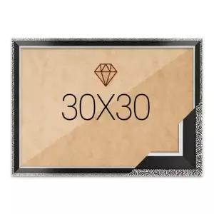 보석십자수액자 30x30 고급형 슬림 앤틱블랙 보석십자수액자