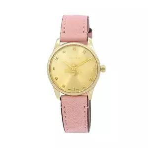 구찌 MUST IT_ YA1265041 G타임리스 여성 가죽 쿼츠 29mm