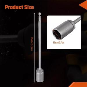 1피스 15cm 코너 스테디 카라반 레그 와인더 드릴 연장 잭 소켓 19mm 어댑터 RV 액세서리