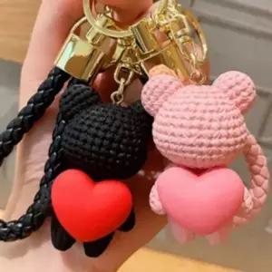 [하프클럽/]핑크 곰인형 가방 백팩 차량 열쇠고리 액세서리