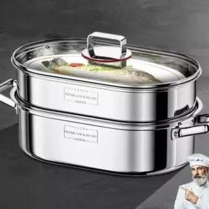 스텐 사각찜기 생선찜기 타원형
