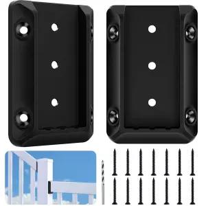 DN메이트 6 PCS 데크 난간 브래킷 커넥터 2x4 실제 1.5 x3.5 목재 기둥과 연결 코팅된 나사가 있는 계단