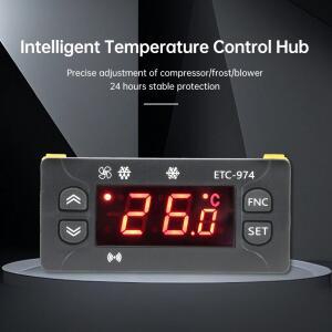 ETC-974 지능형 디지털 디스플레이 온도 컨트롤러 DC12V24V AC110V220V 정밀 조정 압축기프로스트팬