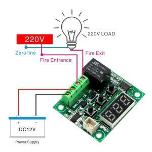 W1209 -50-100C DC 12V 디지털 온도 조절기 스위치 플레이트 케이스