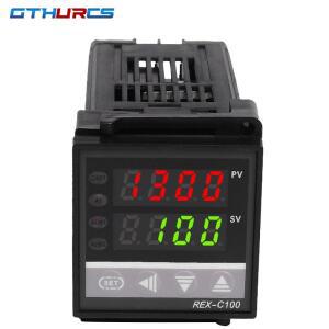 새로운 알람 REX-C100 110V ~ 240V 0 1300도 디지털 PID 온도 컨트롤러 키트(K 유형 프로브 센서 포함)