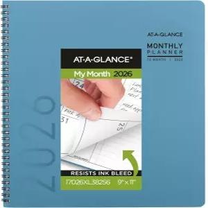 AT-A-GLANCE 2026 플래너 월간 9인치 x 11인치 대형 컨템포러리 라이트 스카이 블루(7026XL3826)