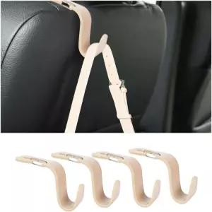 Zpana 카시트 헤드레스트 후크 금속 잠금 장치가 있는 4PCS 차량 시트 백 행거 다기능 자동차 내부 핸드백