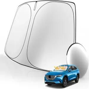 마쓰다 CX-9 2016-2025 액세서리용 톰비다 윈드실드 선쉐이드 전면 창문 커스텀 자외선 차단제 더블 레이어