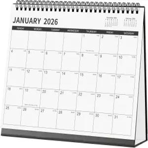 2026 데스크 캘린더 - 12개월 1월 12월 10인치 x 8.3인치 사무실 가정 학교용 스탠딩 플립 데스크톱
