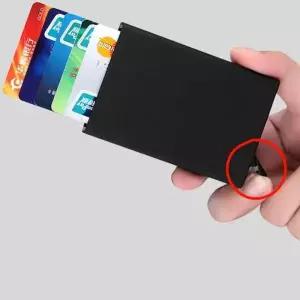 [하프클럽/]금속 소재 하드 케이스 카드 명함 지갑 수납함