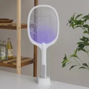 전기모기채 충전식 파리채 캠핑 LED 모기트랩 전기채
