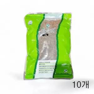 WL 한식품 들깨가루 1kg X 10개 식자재 식당용 순대국 볶은들깨가루 식자재마트들깨가루 WFLQR1G