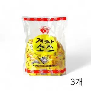 WL 태산종합상사 겨자소스 600g  3gX200입  X 3개 대용량 개별포장 배달 포장용소스 WFLPR8H