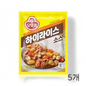 WL 오뚜기 하이라이스 소스 1kg X 5개 과립형 하이라이스분말 하이라이스가루 키즈푸드 WFLQPTD