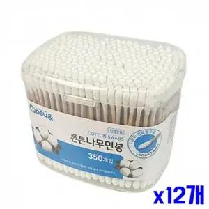 WL 튼튼한 원터치 면봉 350개입 x12개 WFLQV11