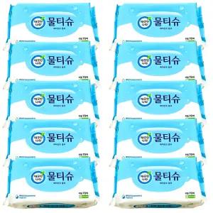깨끗한나라 물티슈 페퍼민트 블루 리필 70매 10팩
