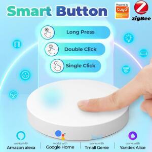 Tuya ZigBee 버튼 장면 스위치 스마트 연결 스마트 배터리 구동 자동화 장치 Zigbee2mqtt와 함께 작동