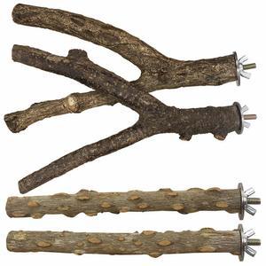 LIMIO BIRD PERCH 4피스 나무 스탠드 CONURE 새장 장난감 앵무새 잉꼬 BUDGIE SUPPLIES 액세서리 플랫폼