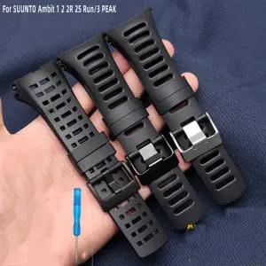 Rubber Watch band For Suunto strap Ambit 1/2/2S/2R/3 Sport/3 Run/3 PEAK Watches Replacement Wrist