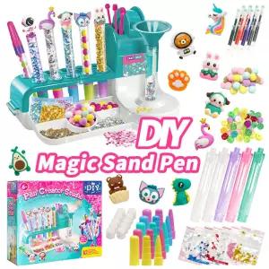를 위한 새로운 매직 샌드 펜 DIY 공예 세트 STEM 교육용 장난감 및 부모-자녀 대화형 선물 상자