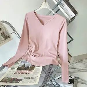 긴팔티 브이트임요가복 핑거홀요가복 복장 운동 헬스 퍼포먼스웨어-WFO4SZT