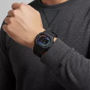 지샥 패세라 DW-5600RW-1DR DW-5600RW-1) 5600 시리즈 디지털 스퀘어 스포츠 군인 무지개 남성 우레탄시계