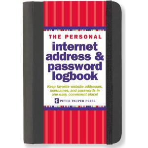 THE PERSONAL INTERNET ADDRESS PASSWORD LOGBOOK 보안을 밴드 탈착식 위한 커버