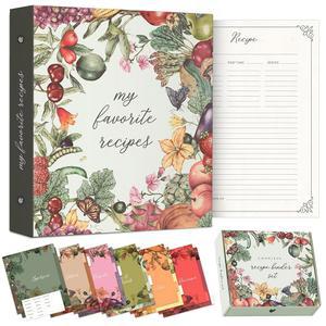 RECIPE BOOK FOR OWN RECIPES TO 5X11인치 AND 6X27 북을 9CM 페이지 레시피 멀티컬러 가족 보호 정리할 21 ENTERTAIN 투명 슬리브 있습니다 종합 바인더 카테고리별로 DELIGHT