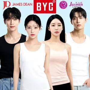 [BYC] 런닝 세트 남성 여성 메리야스 순면 모달 인견 여름 쿨 기능성 스포츠 민소매 반팔 티셔츠 끈 나시 난닝구 남자 여자 데오니아 빅사이즈 5매 110