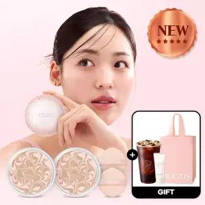 [쿠폰40%+메가커피+클렌징폼20ml+쇼핑백]에이지투웨니스 뉴오리지널 스파클 에디션 핑크 케이스+리필 2개