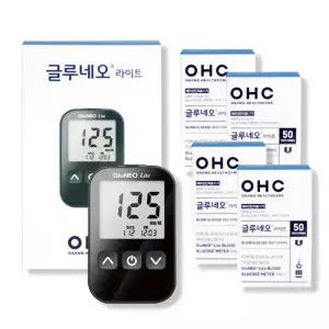 [내일도착] 글루네오 라이트 혈당측정기 +시험지200매+침210개+솜200매 혈당계